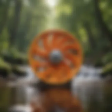 Innovative turbine technology installed in a stream, illustrating modern approaches to energy generation.