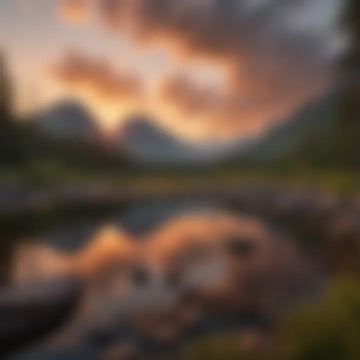 Sunset Over ADK Mountain Range
