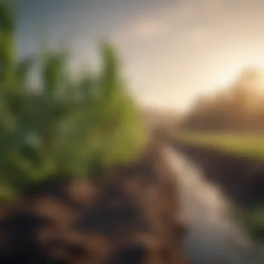 Illustration showcasing sustainable practices in agriculture and farming
