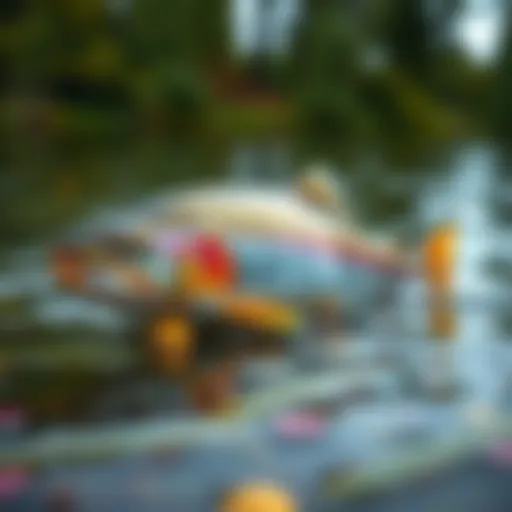 Trout in their Natural Habitat Trout swimming in a tranquil lake