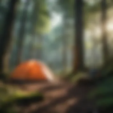 Teens Camping in Lush Forest