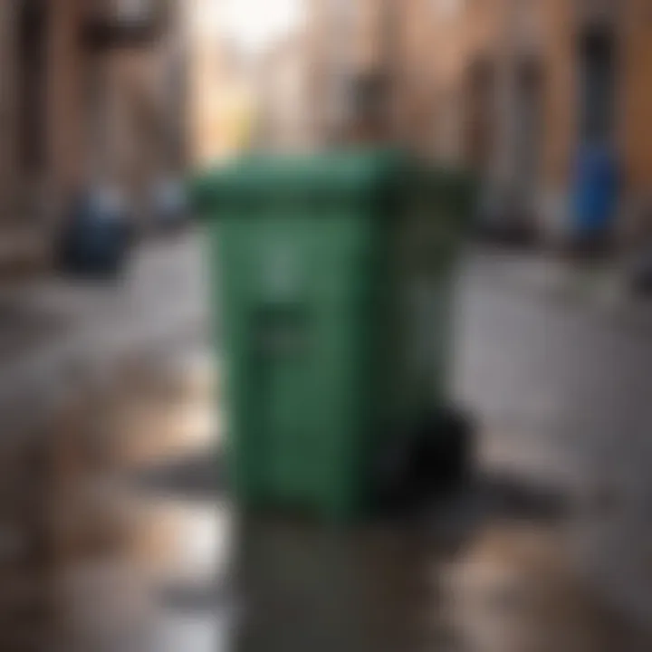 A community engaging in proper waste disposal practices