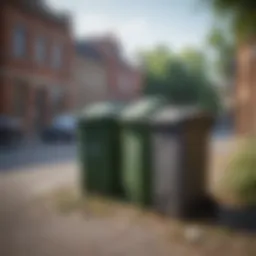 An assortment of innovative garbage cans designed for different waste types