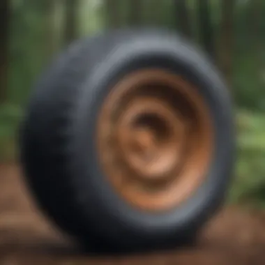 Artwork made from repurposed tires