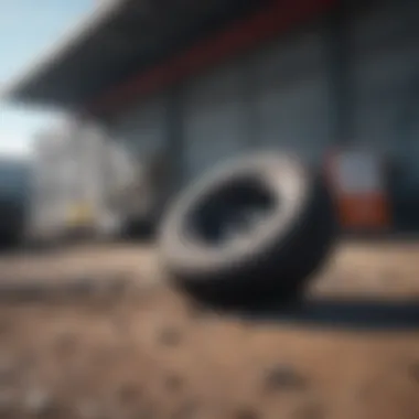 Signage for local tire disposal facility