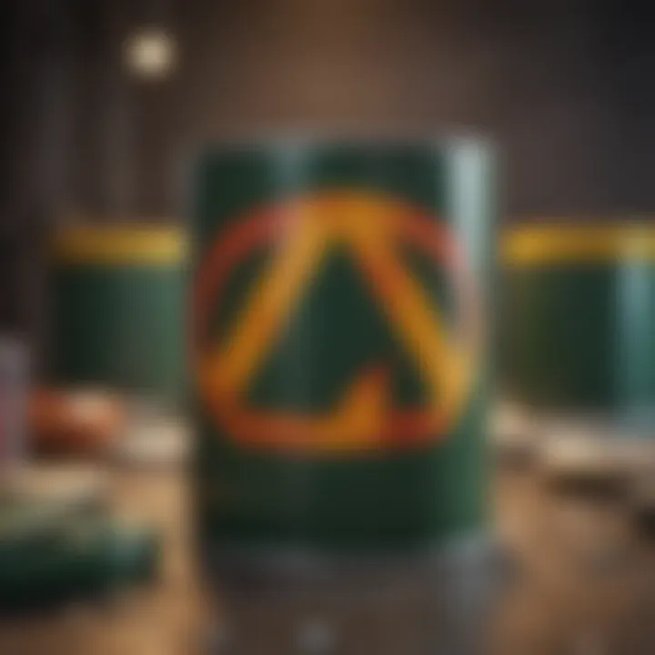 A recycling symbol with paint cans illustrating eco-friendly practices