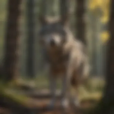 Conservation Efforts for Grey Wolves A visual representation of conservation efforts in preserving grey wolf populations.
