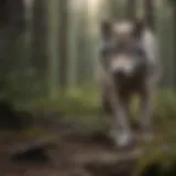 A grey wolf in its natural habitat, showcasing the beauty of its environment.