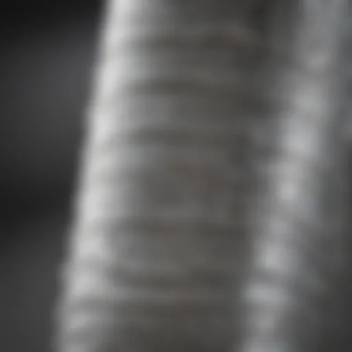 Close-up of silver bandage showcasing its antimicrobial properties