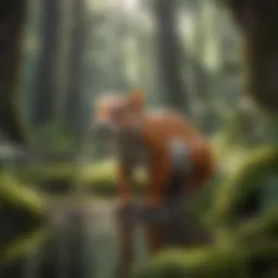 Diverse flora in an ecosystem affected by climate change