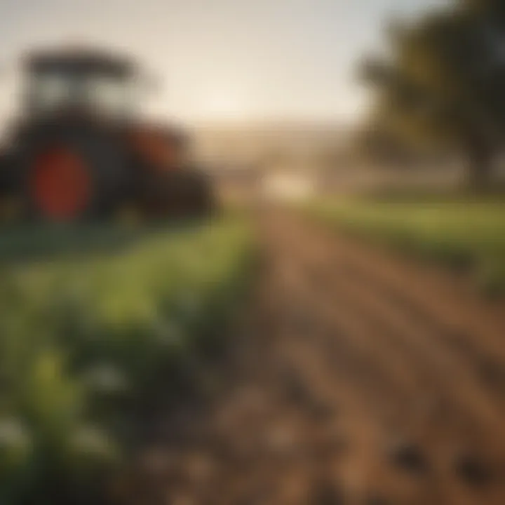 Vibrant agricultural landscape showcasing diverse farming practices
