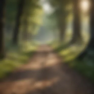 Nature's Influence on Walking and Health A serene path for walking surrounded by nature.