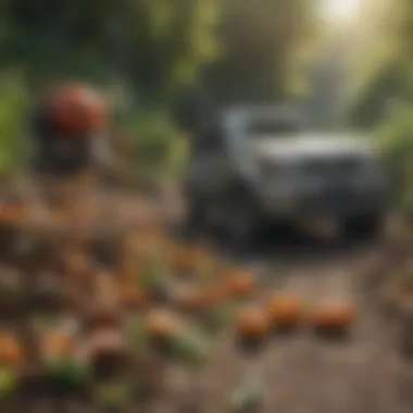 Different types of organic waste including food scraps and yard trimmings