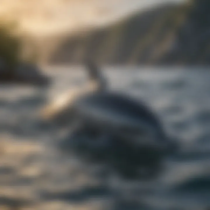 A symbolic representation of the interconnectedness of marine ecosystems, highlighting the role of porpoises.