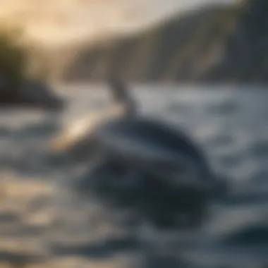 Porpoises and Marine Ecosystem Interconnectedness A symbolic representation of the interconnectedness of marine ecosystems, highlighting the role of porpoises.