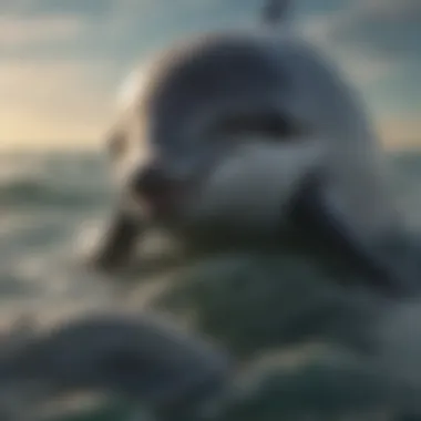Threats to Endangered Porpoises A graphic representation depicting the threats faced by porpoise species, including pollution and fishing nets.