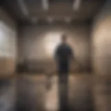 Sanitation inspector assessing cleanliness of facilities