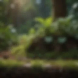 Lush greenery showcasing diverse small plants in an ecosystem