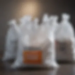 A collection of plastic bags used in dry cleaning services, showcasing their prominence in the industry.