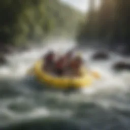 Thrilling Rafting through White Water Rapids