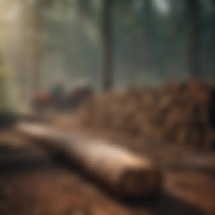 Infographic illustrating the economic impact of the timber industry.