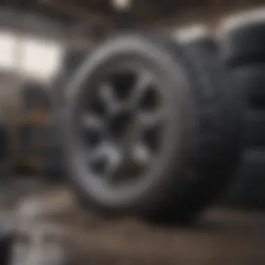 Sustainable Tire and Rim Recycling Facility in Action Tire and rim recycling process at eco-friendly facility