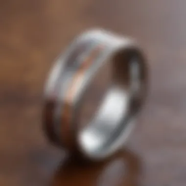 Modern Tungsten Carbide Ring with Unique Inlay Design