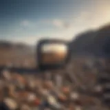 TV being disposed of in landfill