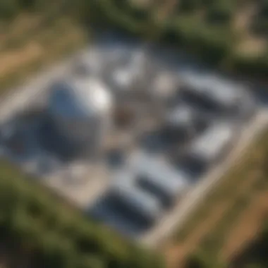 Schematic representation of an aerobic digestion plant layout