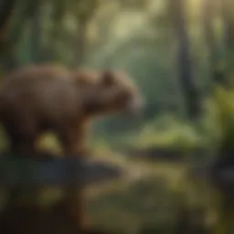 A diverse habitat showcasing various species thriving in their natural environment.