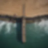 Aerial view of a coastal bulkhead installation