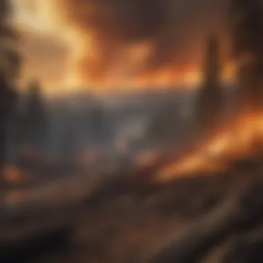 Infographic depicting the impacts of wildfires on the environment