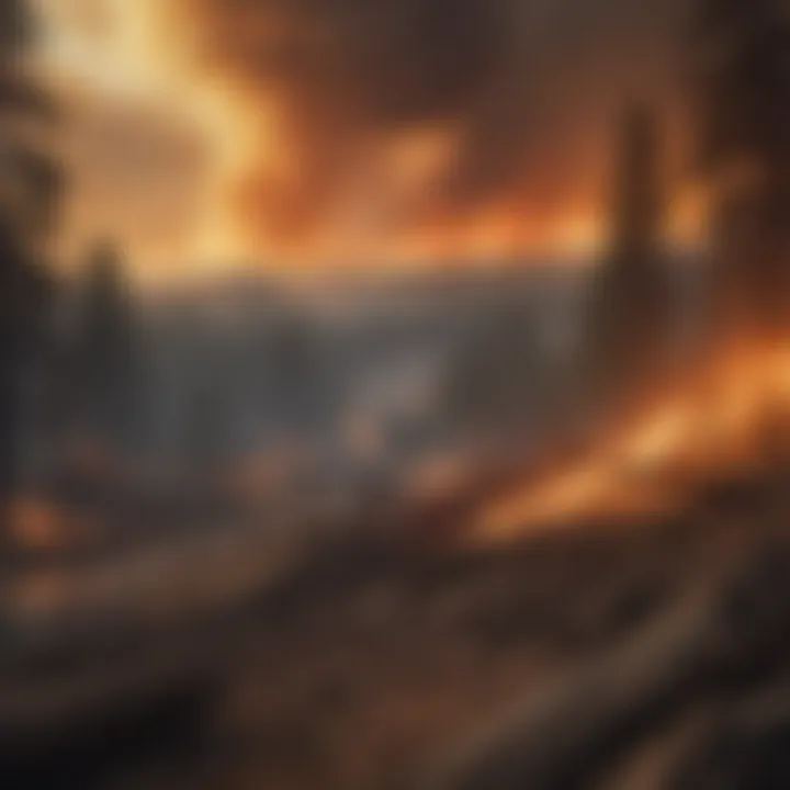 Infographic depicting the impacts of wildfires on the environment