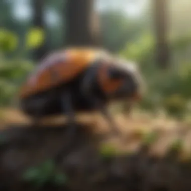 A visual representation of the balance between pest management and conservation