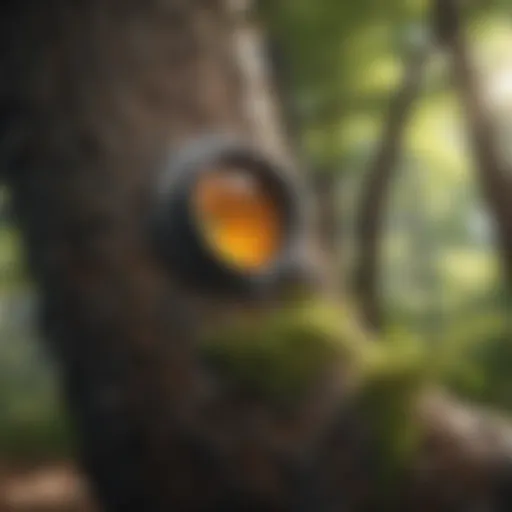 Illustration of carbon fixation in trees