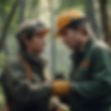 A group of arborists collaborating in a workshop