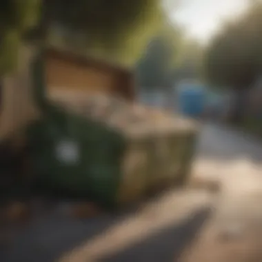 Visual representation of community engagement in sustainable waste management practices through LDR dumpsters.