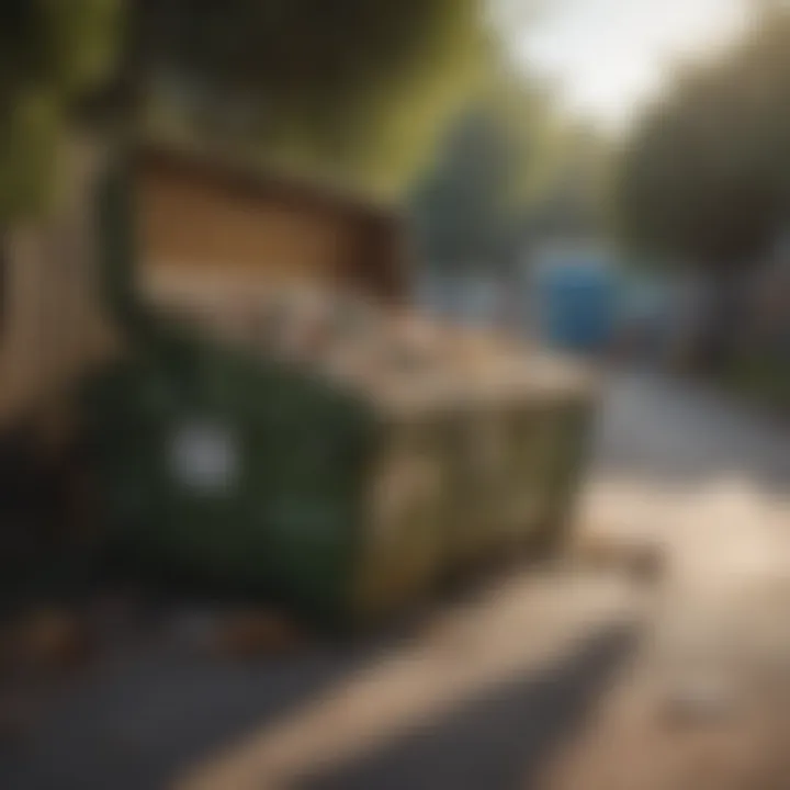 Visual representation of community engagement in sustainable waste management practices through LDR dumpsters.