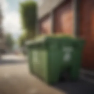 Illustration of the environmental benefits of LDR dumpsters with a focus on recycling.