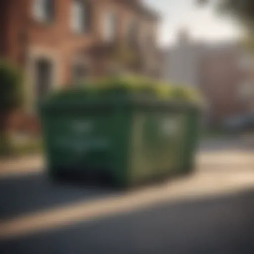 LDR dumpster showcasing its innovative design and functionality in a residential area.