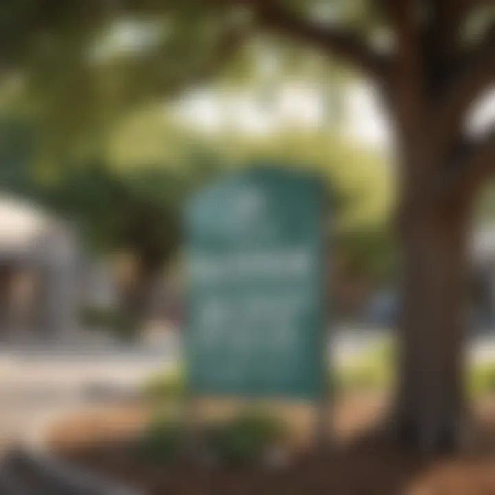 An oak tree clinic sign indicating specialized care for trees