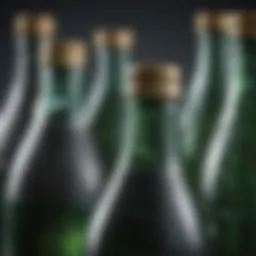 Close-up of various plastic bottle codes