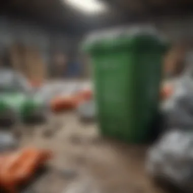 Environmental Impact of Recycling Illustration of the environmental impact of recycling and waste management.