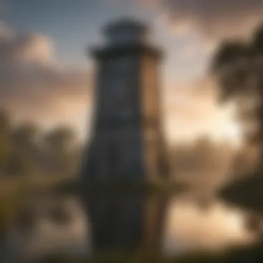 Reservoir Tower in Nature Reservoir tower illustrating its integration within a natural landscape