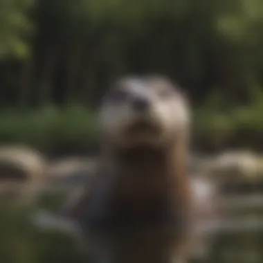 Communication Techniques of River Otters River otters communicating through vocalizations and body language