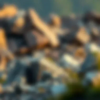 Visual chart showing environmental implications of rock solid waste