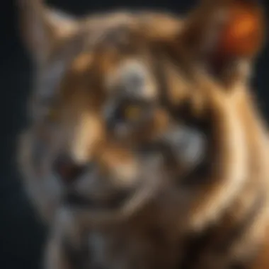 Unique Features of a Rare Species A close-up of a rare animal species, highlighting its unique features and beauty.