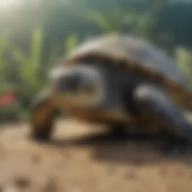 An illustration depicting the ecological roles of sea turtles in marine ecosystems.