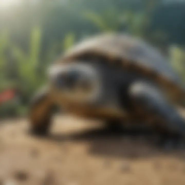 An illustration depicting the ecological roles of sea turtles in marine ecosystems.
