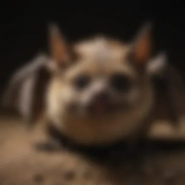 An illustration of the impact of white-nose syndrome on bat populations, depicting the challenges they face.